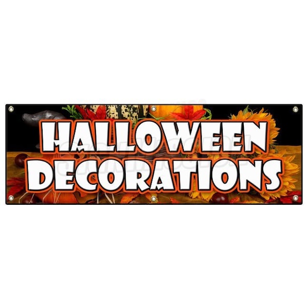 Signmission HALLOWEEN DECORATIONS BANNER SIGN masks trick or treat holiday pumpkins B-72 Halloween Decorations - main